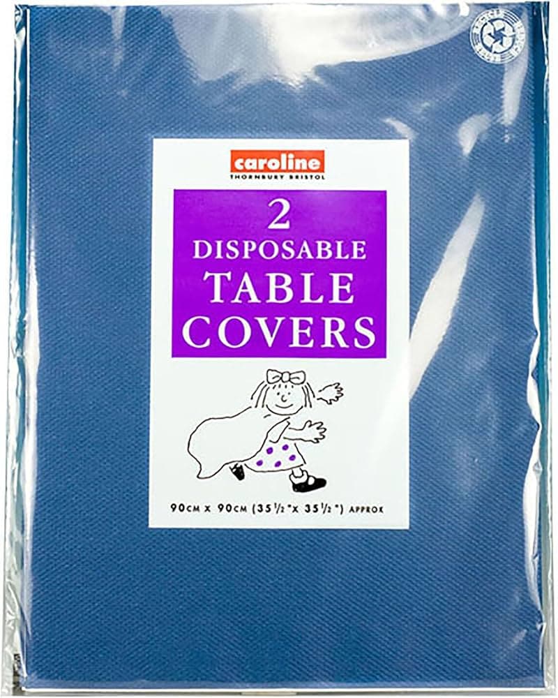Caroline Disposable Table Cover Royal Blue pk2 90cmx90cm 