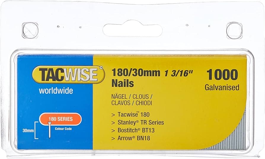 Tacwise 180 Nail Selection Pack (incl 15, 25 & 30mm leg lengths)