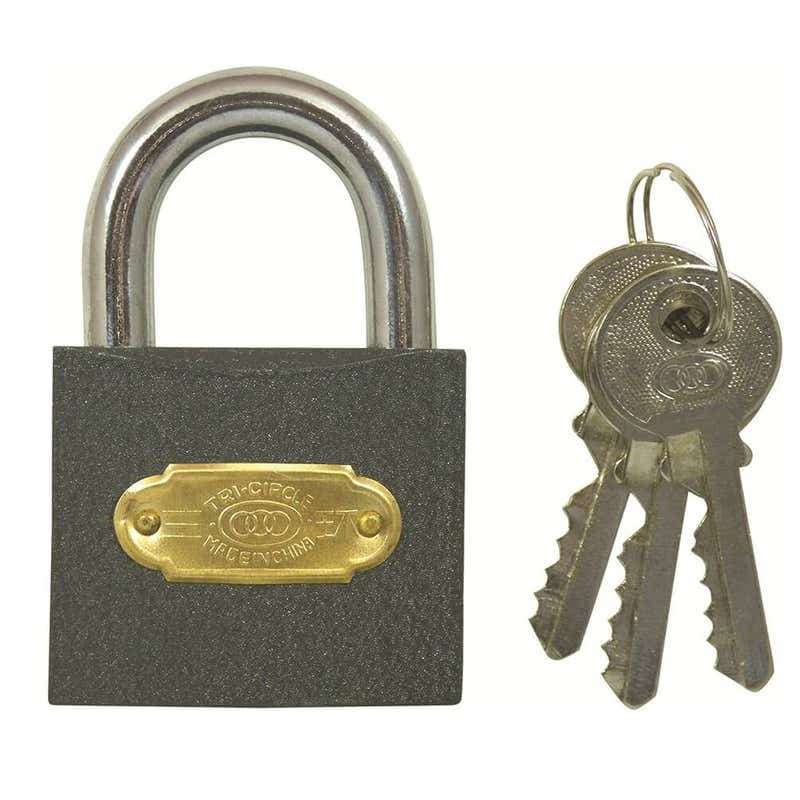 Tri-Circle 63mm Iron Padlock 