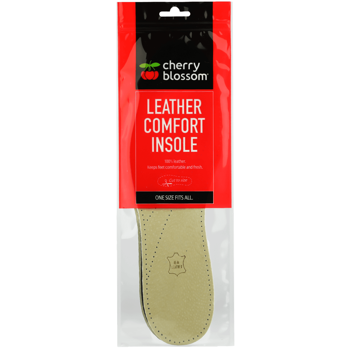Cherry Blossom LEATHER COMFORT INSOLEFREESIZE (PAIR) X 1