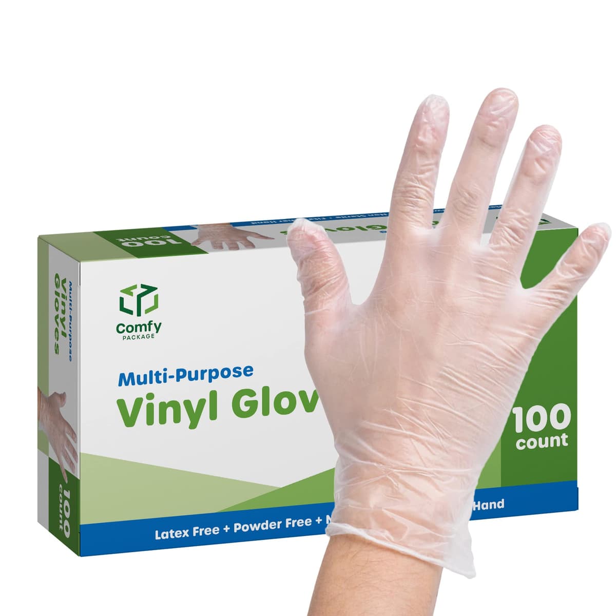 Vinyl Gloves Clear Powder Free LARGE