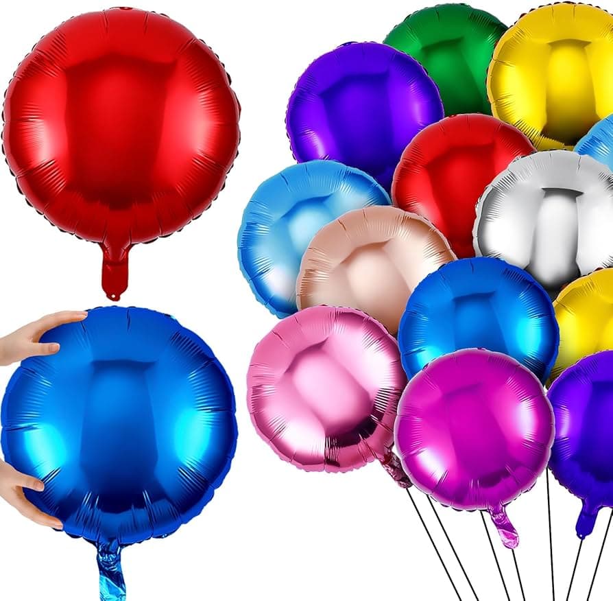 Unique Party Unique Colorful Baby Shower Round Foil Balloon 18  Packaged"