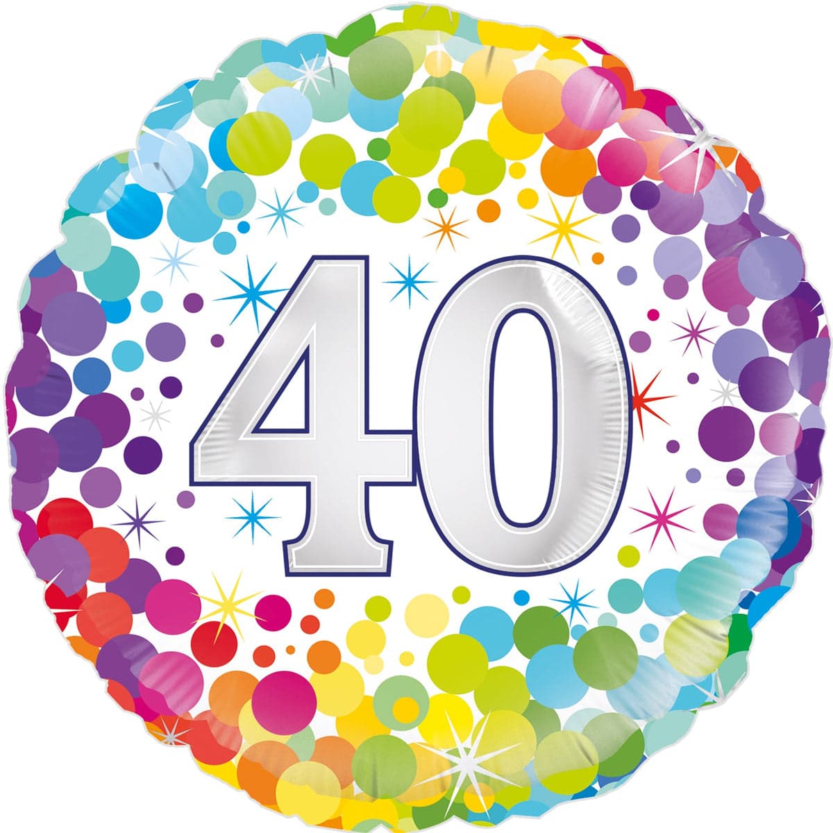Oaktree 18" 40th Colourful Confetti Birthday