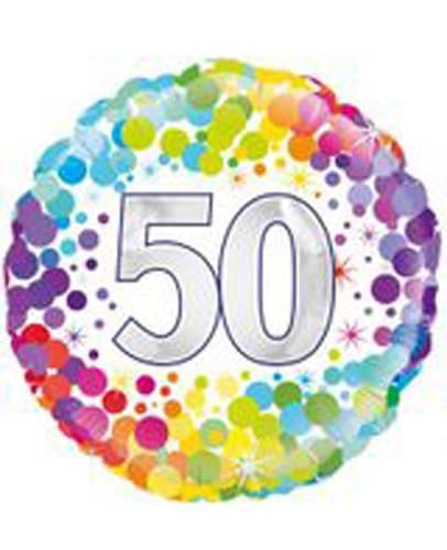 Oaktree 18" 50th Colourful Confetti Birthday