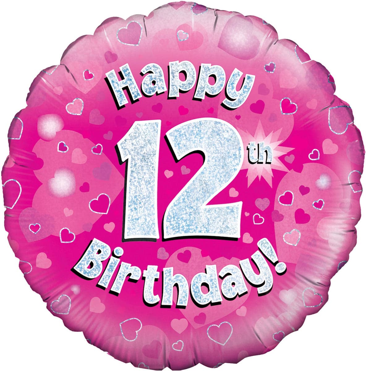 Oaktree 18" Happy 12th Birthday Pink Holographic