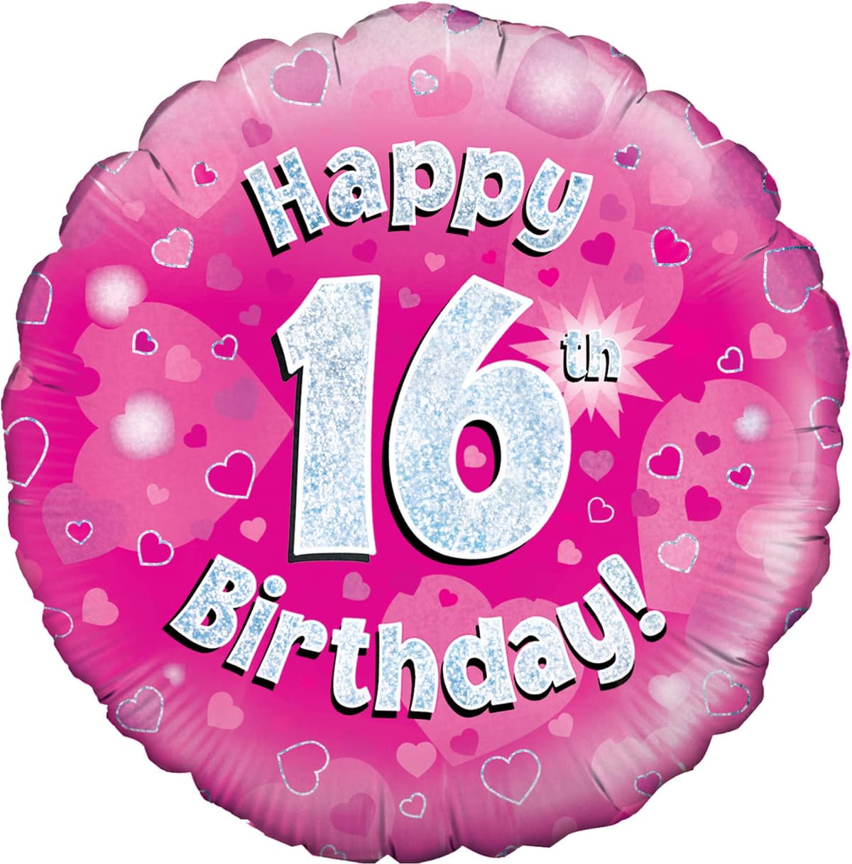 Oaktree 18" Happy 16th Birthday Pink Holographic