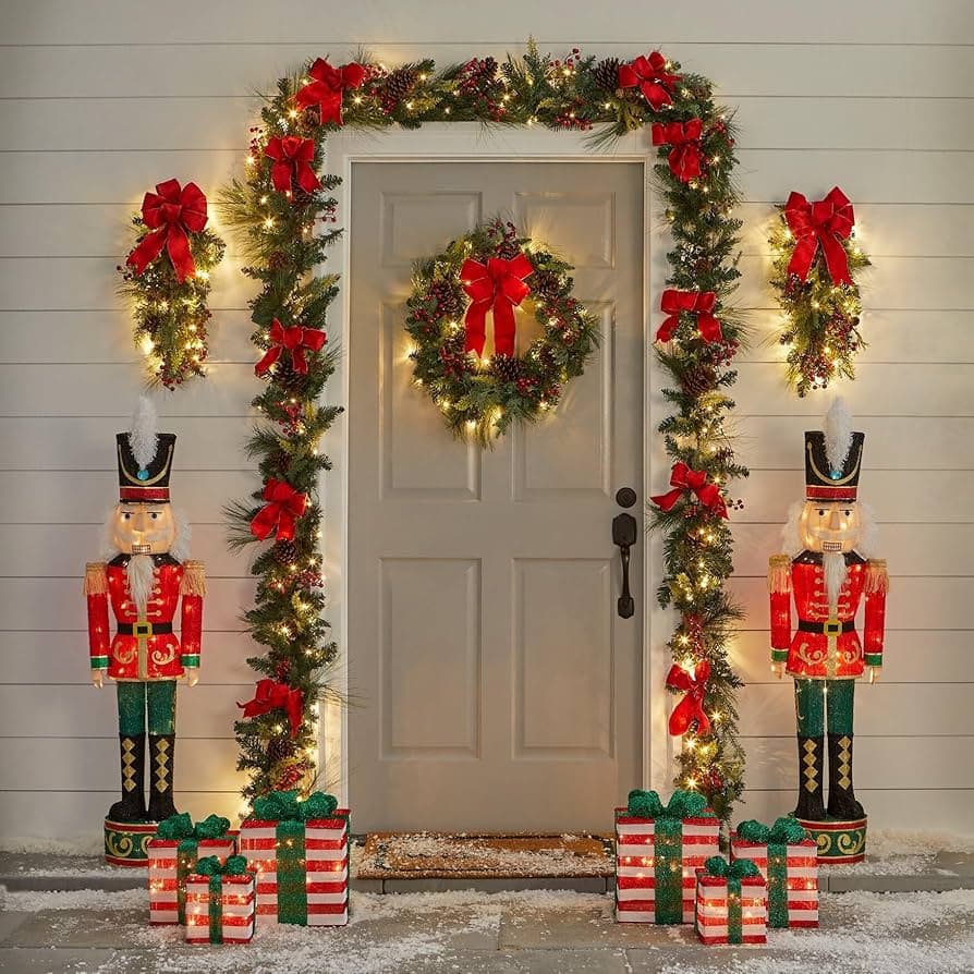 Tallon Home Decs XMAS Tinsel Elf & Nutcracker