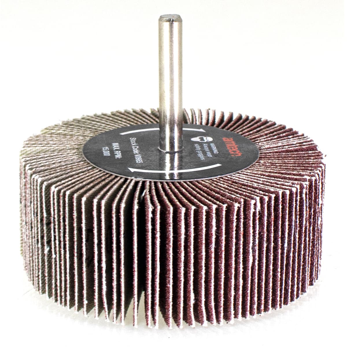 Am-Tech 80 X 30 X 6mm ABRASIVE FLAP WHEEL (GRIT 120).