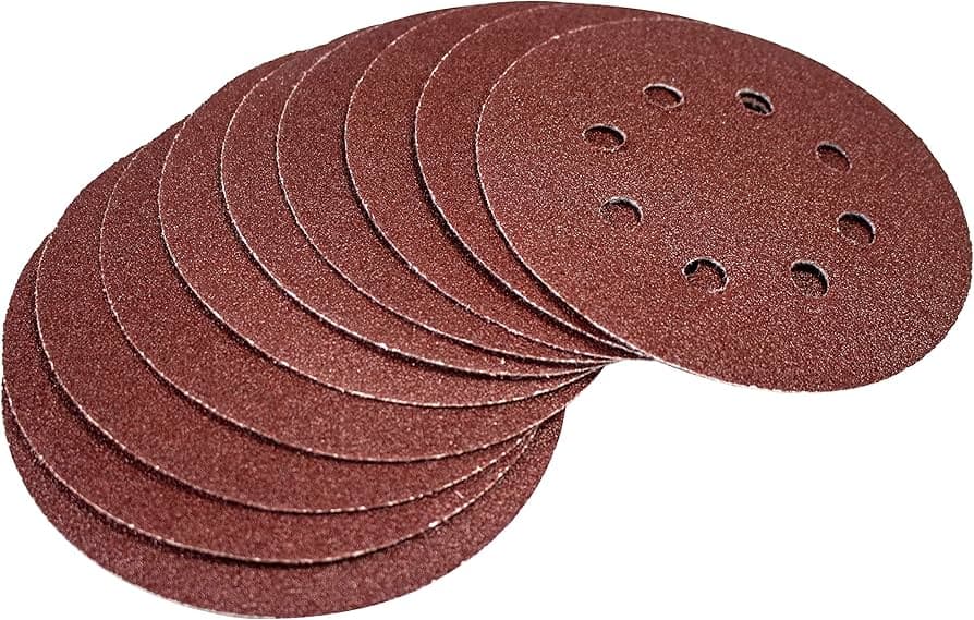 Am-tech 10PC CIRCULAR SANDING SHEET SET (P60GRIT) (DIA 125mm)