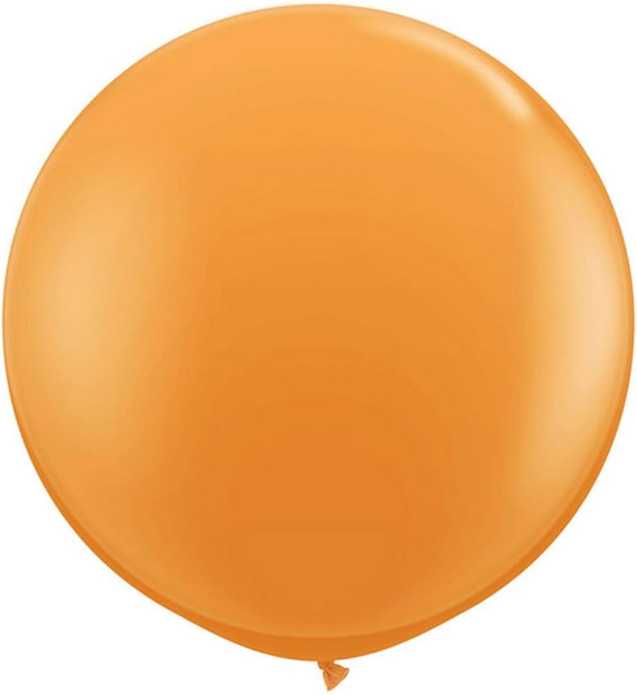 QUALATEX PLAIN LATEX  5" RND ORANGE 100CT image