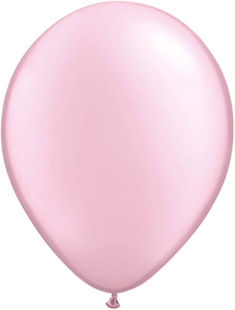 Qualatex 5" Round Pearl Pink - 100 count (metallic) image