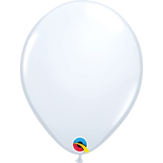 QUALATEX PLAIN LATEX  11" RND WHITE 25CT image