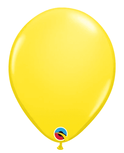 QUALATEX PLAIN LATEX  11" RND YELLOW 25CT