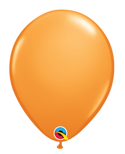 QUALATEX PLAIN LATEX  11" RND ORANGE 25CT image