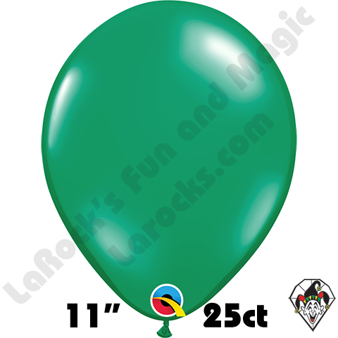QUALATEX PLAIN LATEX  11" RND GREEN 25CT image
