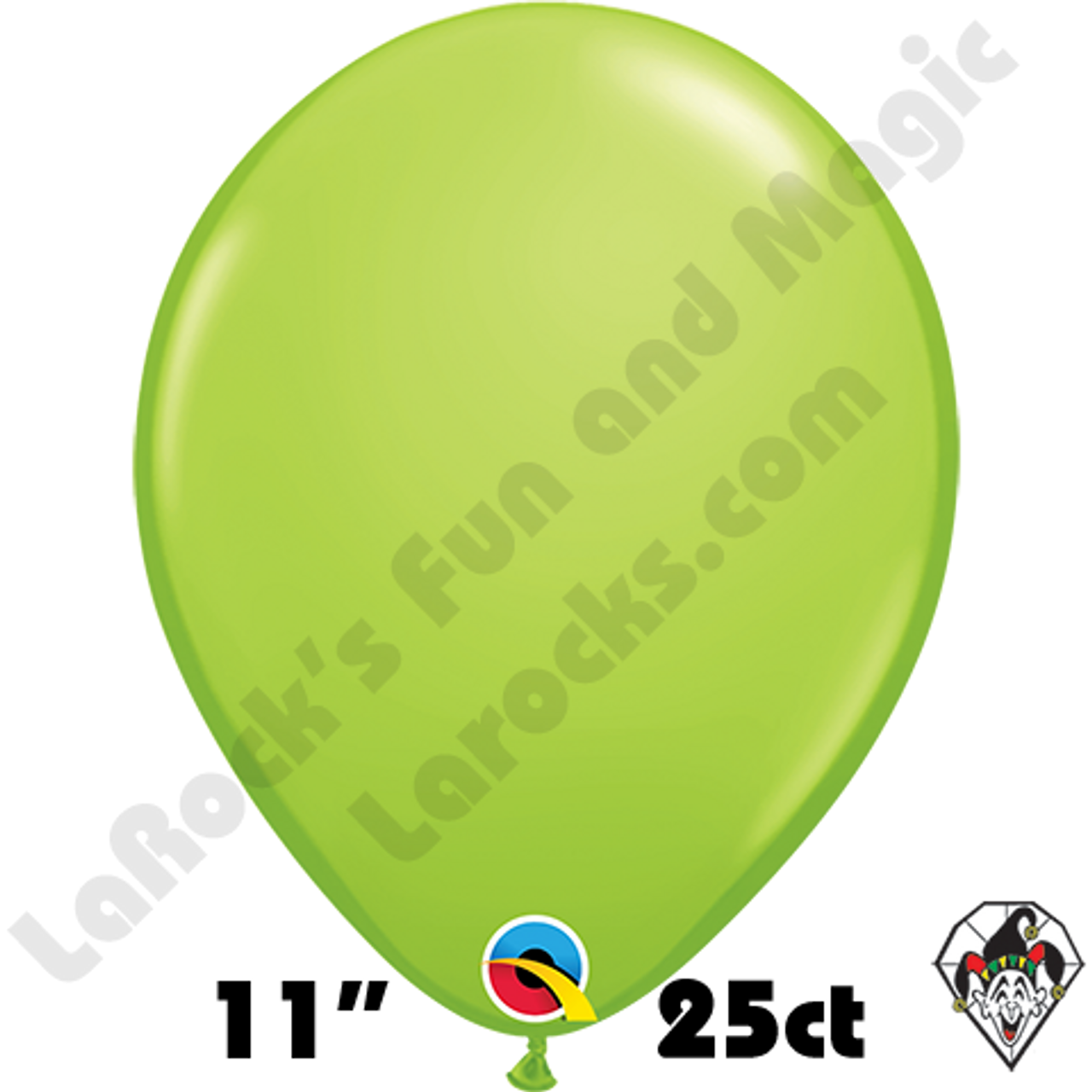 QUALATEX PLAIN LATEX  11" RND LIME GREEN 25CT image