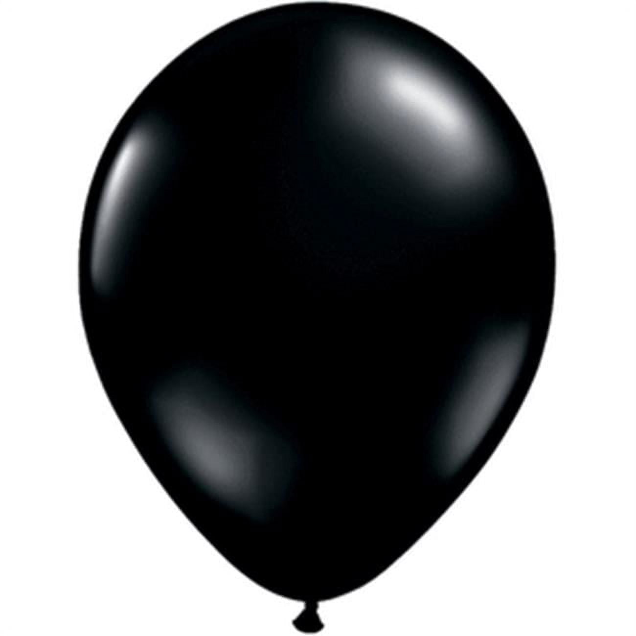 QUALATEX PLAIN LATEX  11" RND ONYX BLACK 25CT image