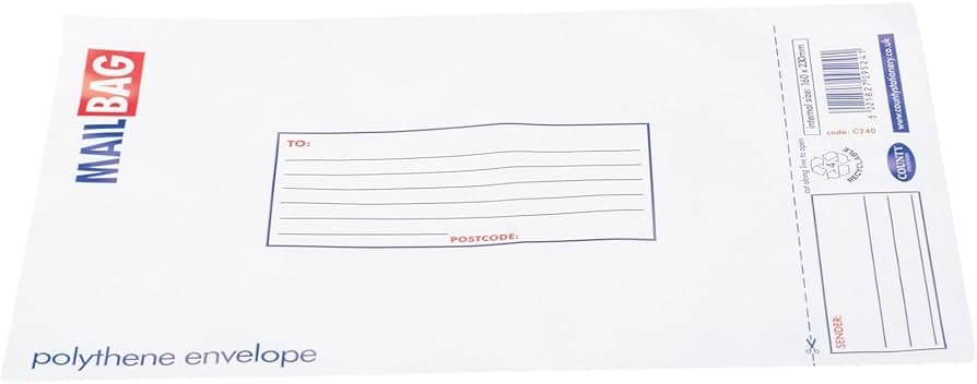 County Polythene Mail Bags - Small 16 X 23cm