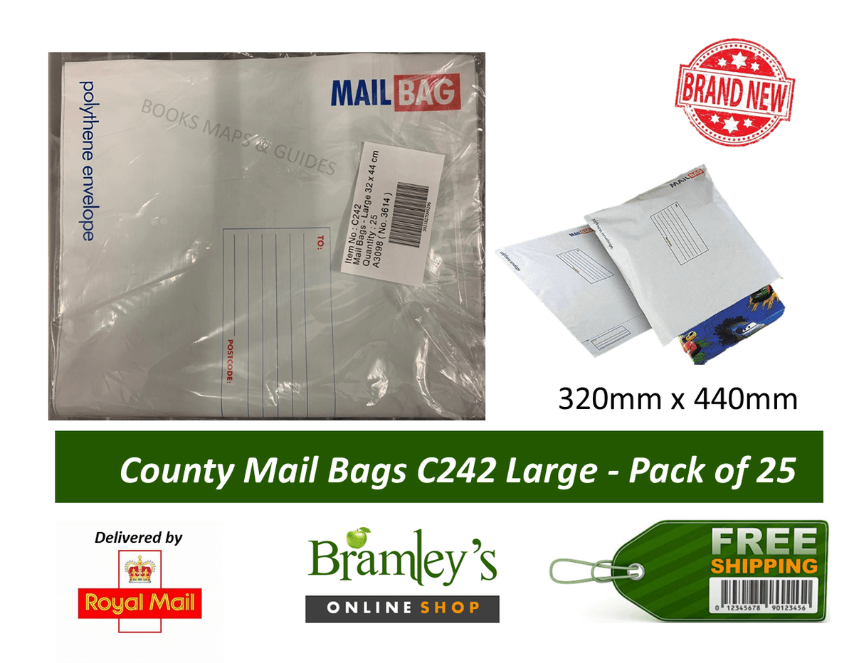 County Polythene Mail Bags - Large 32 X 44cm
