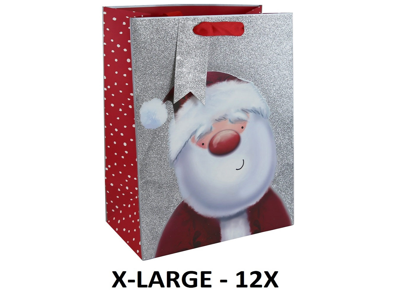 EUROWRAP  Xmas santa glitter xl bag 72s fsc image