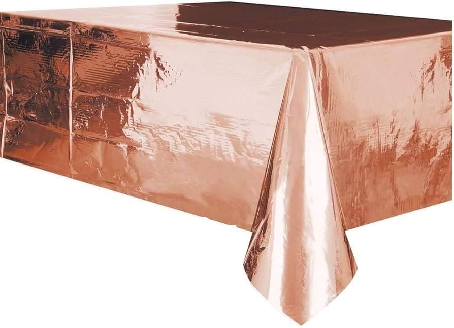 Unique Party Rose Gold Foil Tblcvr 54x108