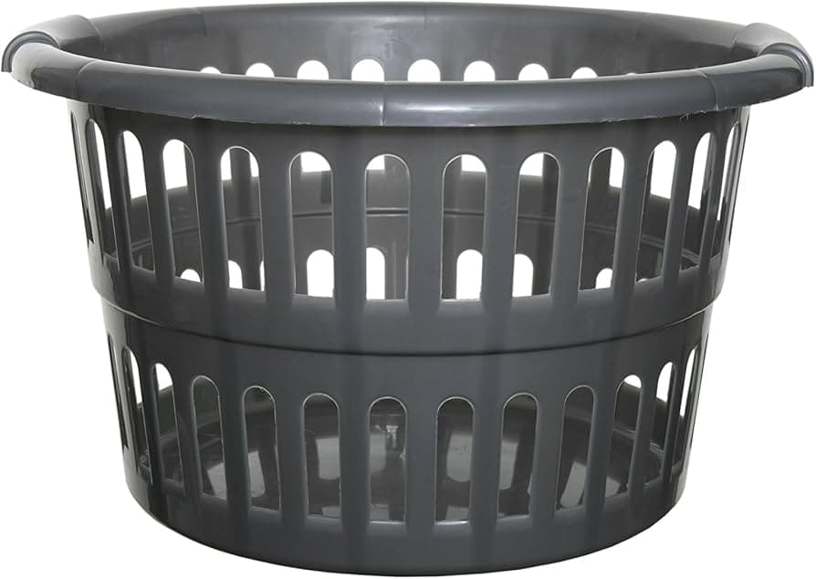 Whitefurze Round Laundry Bskt Silver