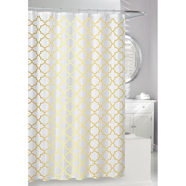 PEVA Shower Curtain with Geo Gold