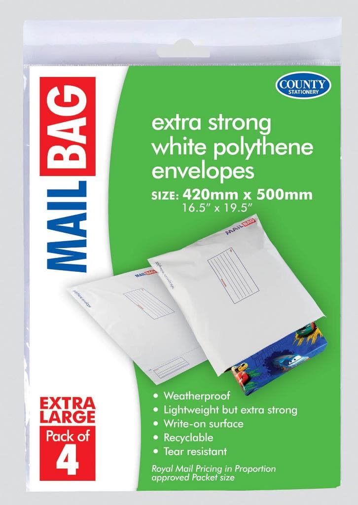 County Polythene Mail Bags - Extra Large 4's