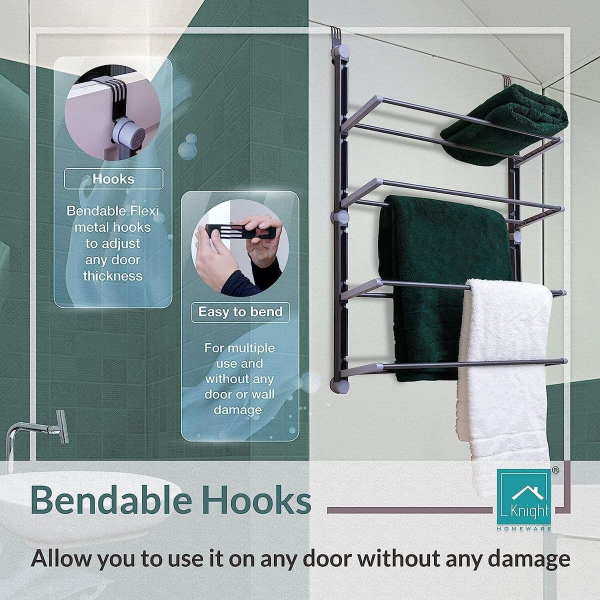 Knight OVER DOOR HANGER - TEAL