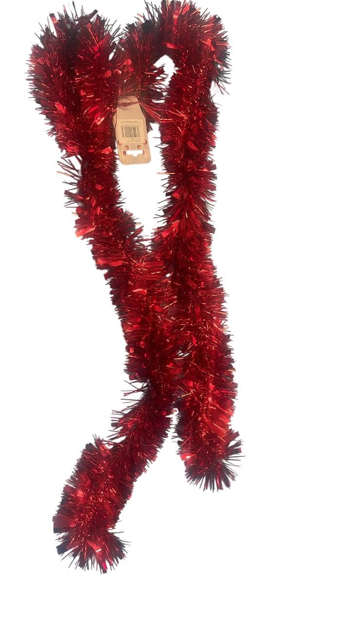D2G 2MX100MM Chunky Cut Tinsel Red