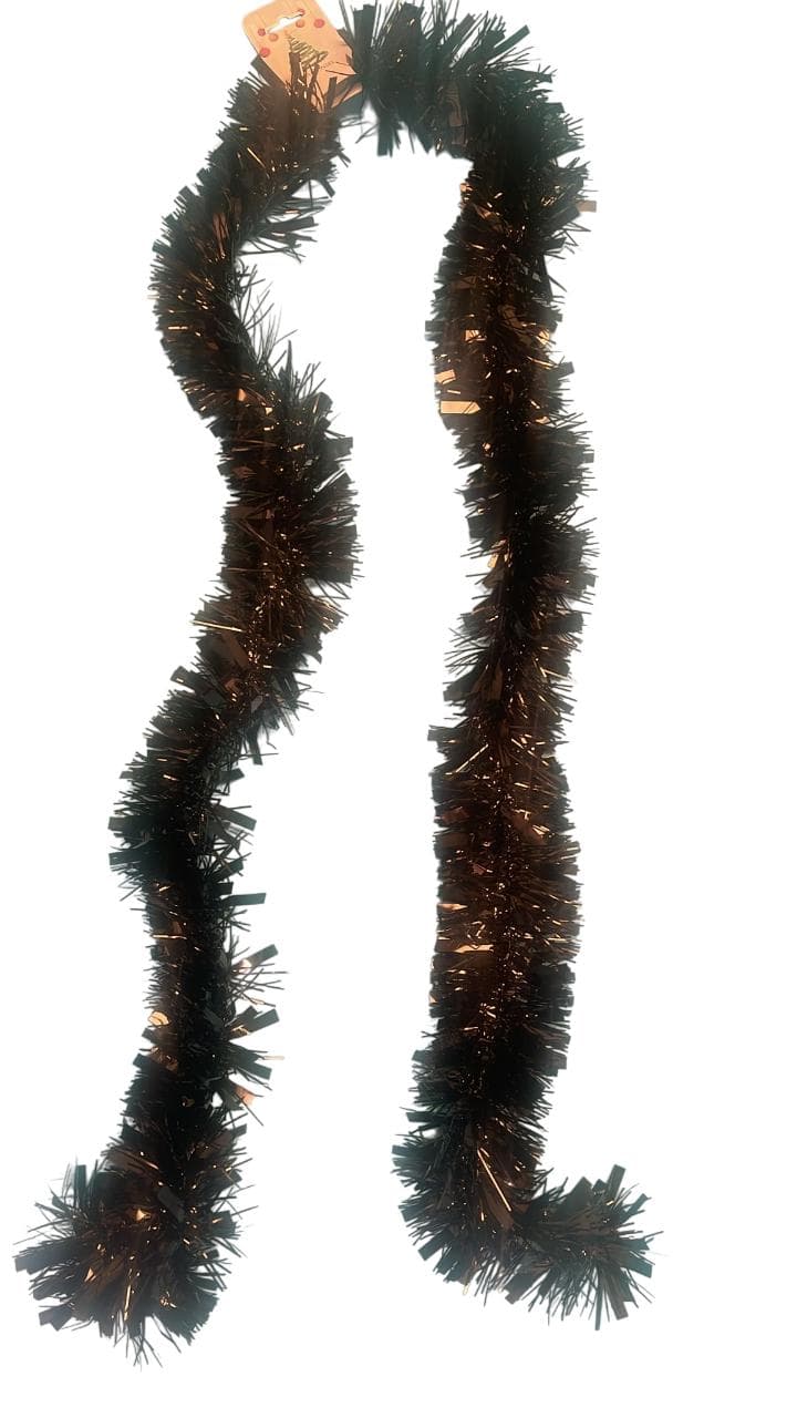 D2G 2MX100MM Chunky Cut Tinsel Black