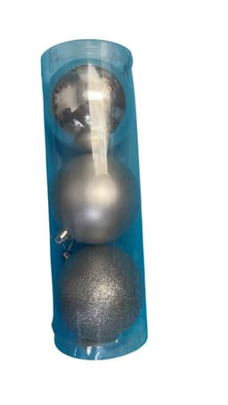 D2G 10CMX3 Baubles  Silver 2