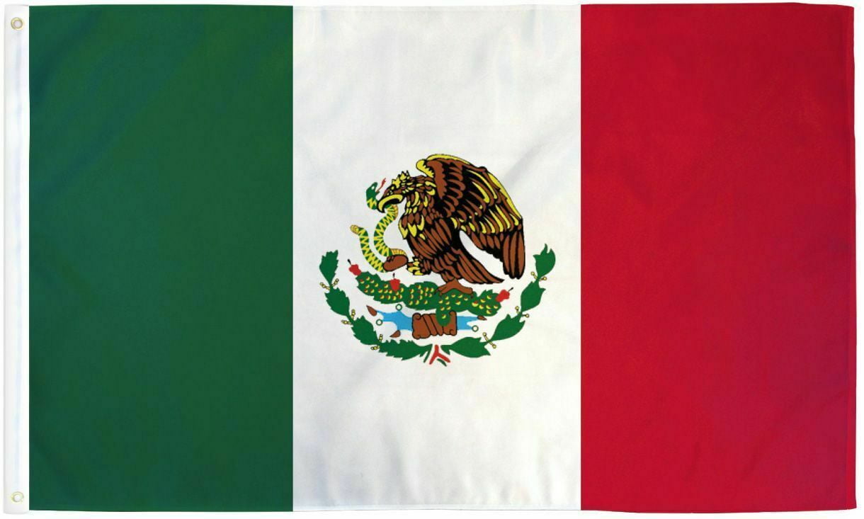 Mexico Flag 5x3ft With Eyelets image