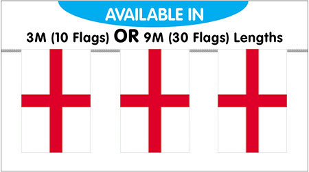 St George Fabric Bunting 3m 10 flags image