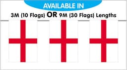St George Fabric Bunting 3m 10 flags 1
