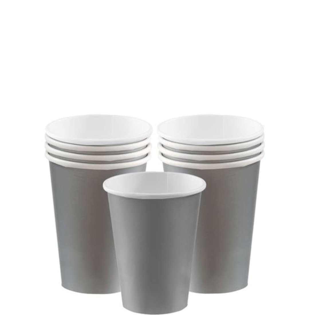 Unique Party 8 Silver 9oz Cups
