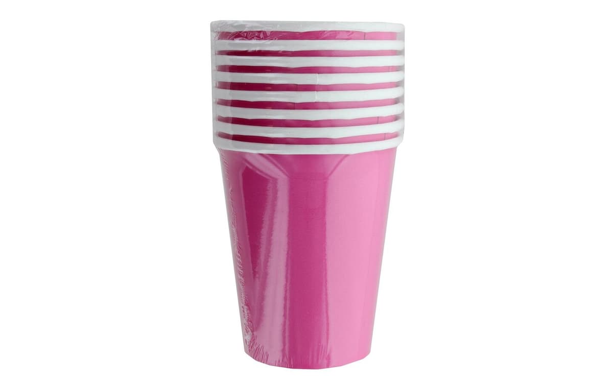 Unique Party 8 Hot Pink 9 Oz Cups