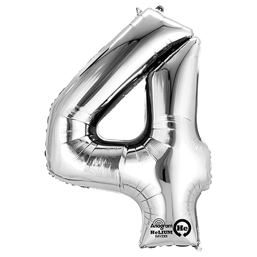 Unique Party  34" Pkg Silver Foil Blln-4