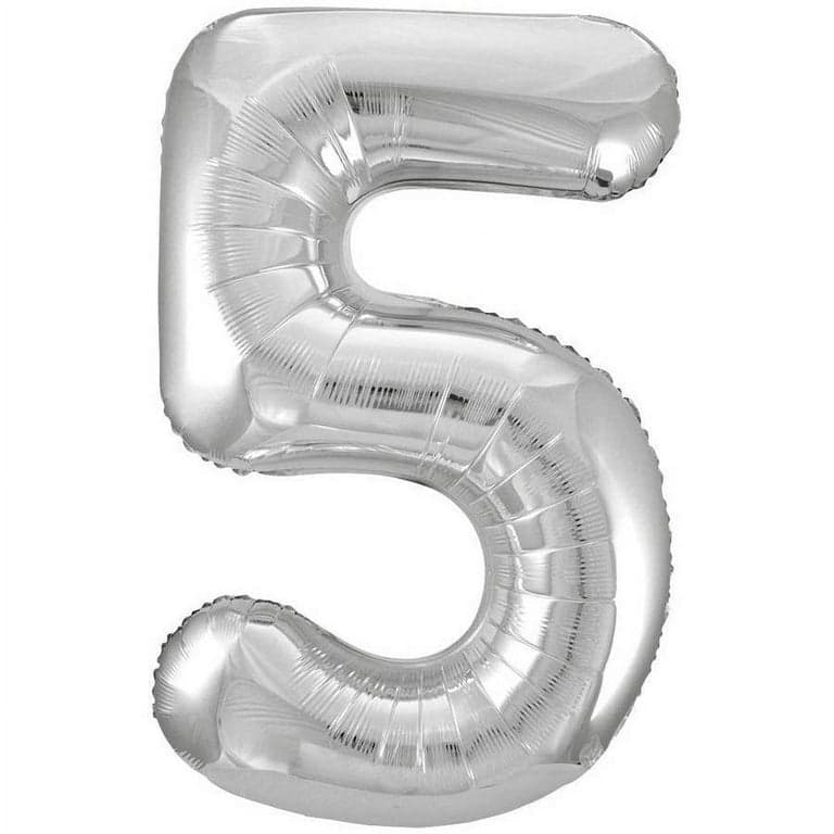 Unique Party  34" Pkg Silver Foil Blln-5
