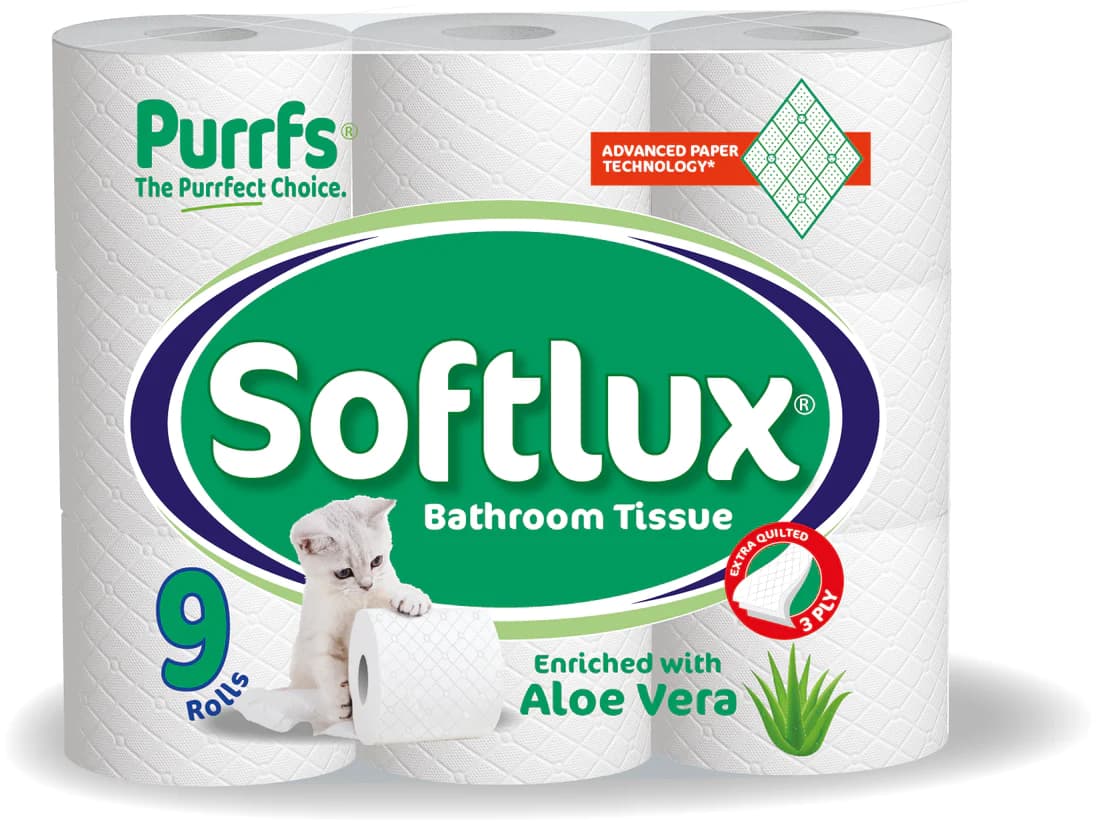 SOFTLUX ALOE VERA 3PLY 9PACK