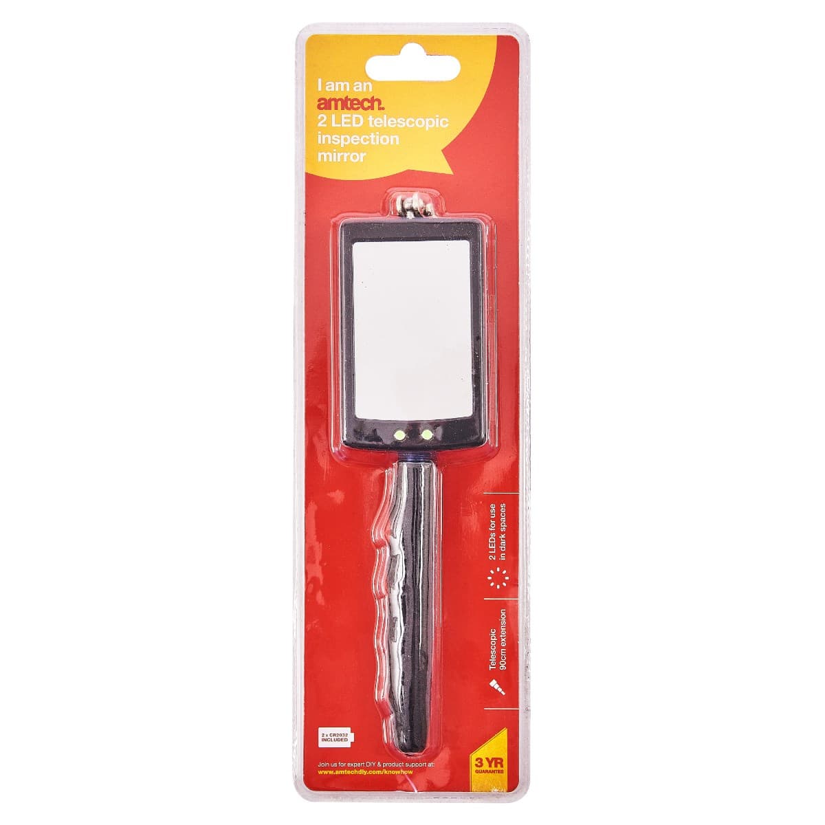 Am-tech 2 Led Telescopic Inspection Mirror