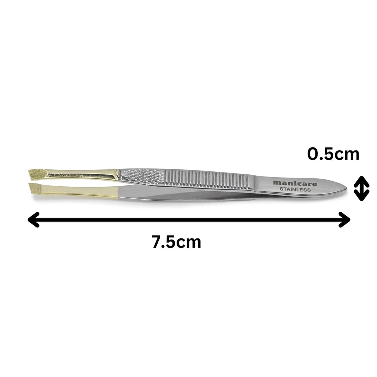  Manicare - Gold Plated Flat Tweezer	