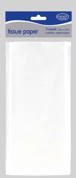 County  Tissue Paper 5 Sheets - White 2