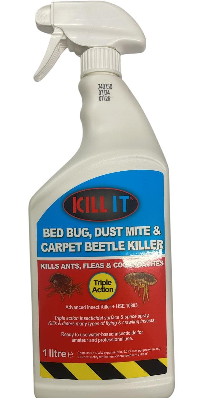 Kill It  Bedbug, Dust Mite And Carpet Beetle Killer  1ltr