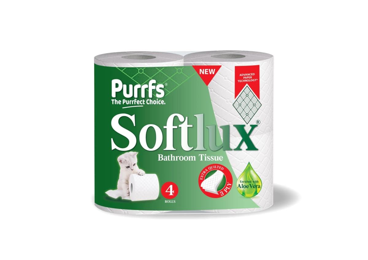 SOFTLUX 3PLY ALOEVERA 4 PK