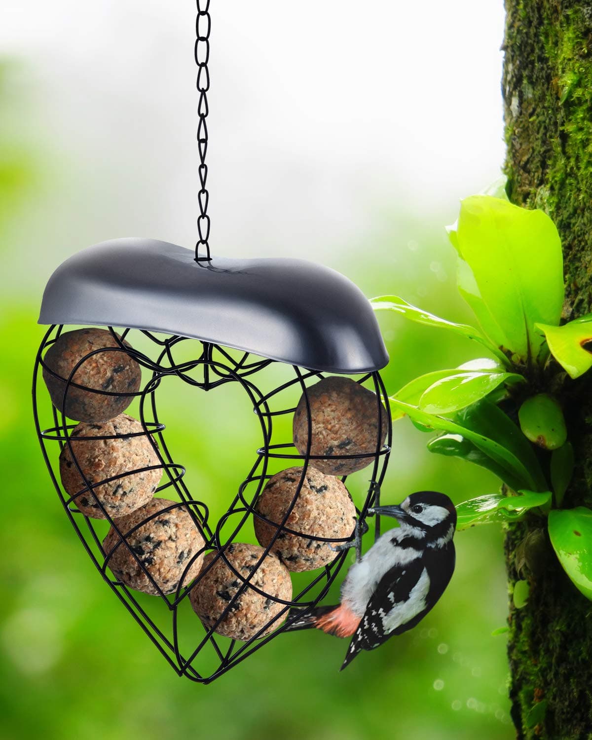 Heart Shaped Fat Ball Bird Feeder