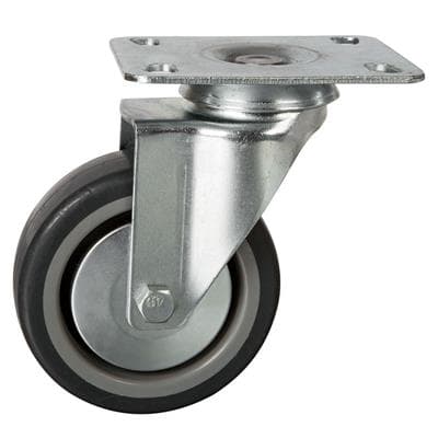 SELECT Castor Grey TPR Swivel Plate 100mm