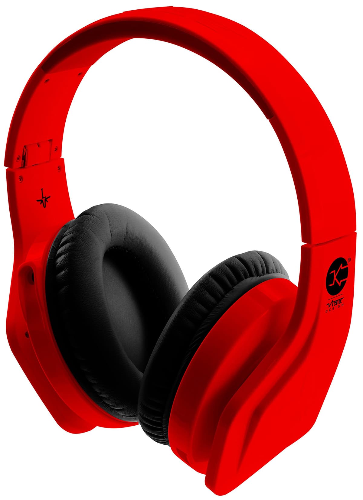 Vibe Fli On On-Ear Headphones with Mic - Red