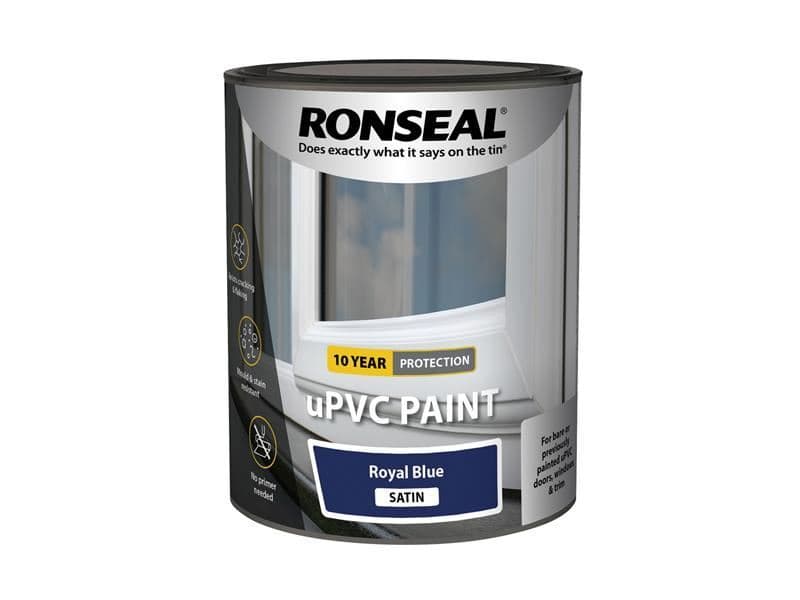 Ronseal UPVC paint royal blue satin 750ml