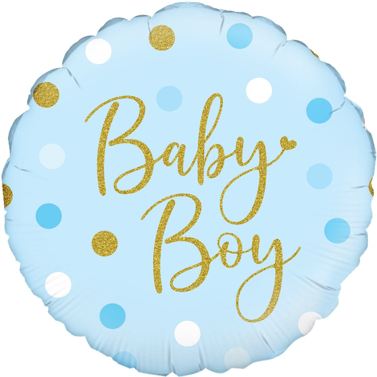 OAKTREE 18" SPARKLING BABY BOY DOTS Holographic